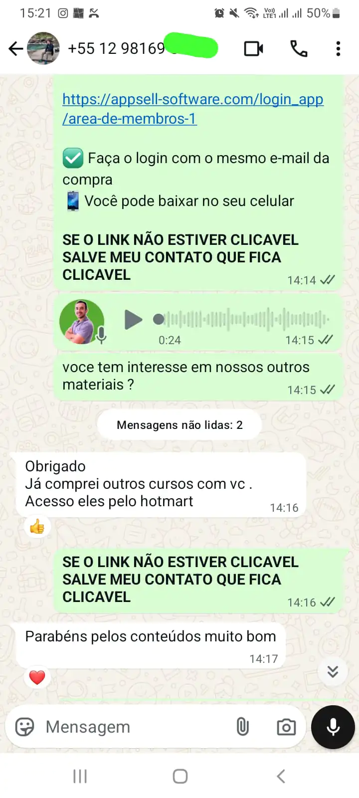 Depoimento de cliente no WhatsApp (3)